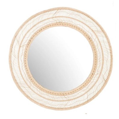 Wild Round Woven Wicker Mirror from Maisons Du Monde