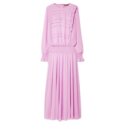 Salome Smocked Georgette Maxi Dress from Preen Line