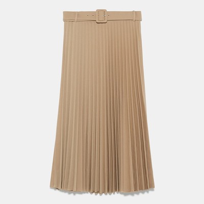 Pleated Skirt With Belt from Zara