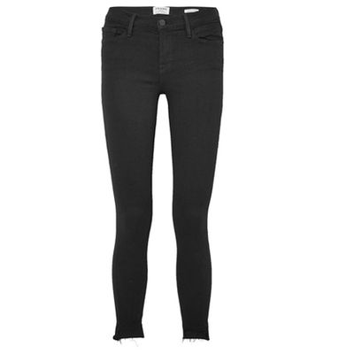 Le Skinny De Jeanne Raw Stagger Mid-Rise Skinny Jeans from Frame