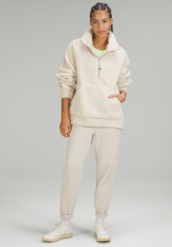 Scuba Oversized Fleece Funnel-Neck Half-Zip 