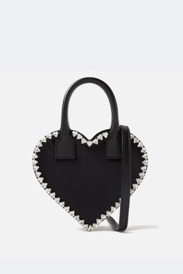 Small Audrey Heart Satin Top Handle Bag