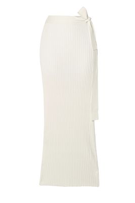 Ribbed-Knit Wrap Midi Skirt from By Malene Birger