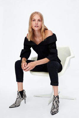 Off-The-Shoulder Poplin Top from Zara