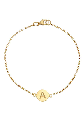 Gold Personalised Disc Bracelet  from Lily & Roo