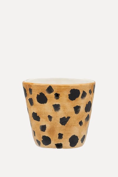 Leopard-Print Ceramic Espresso Mug  from Anna + Nina