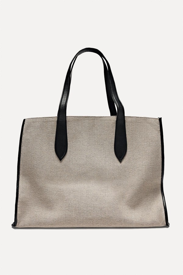 Leather Fabric Maxi Tote Bag from Massimo Dutti