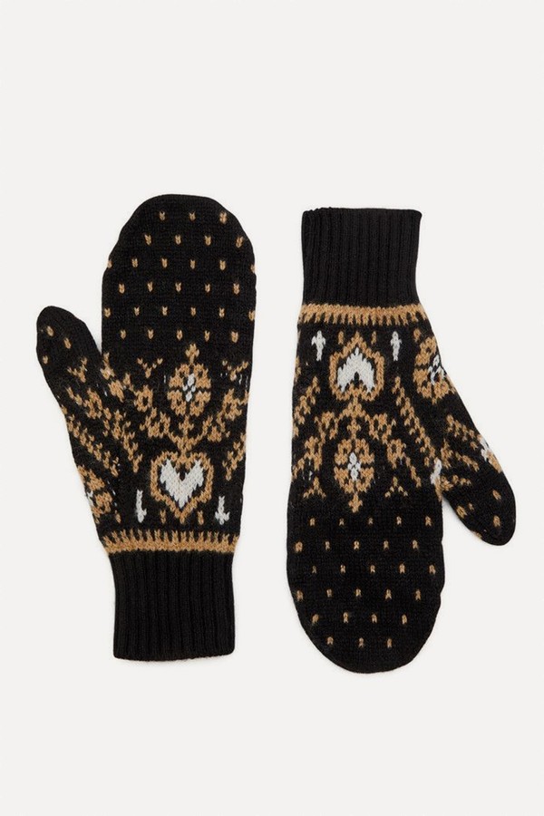 Christel Fair Isle Cashmere Mittens from Khaite