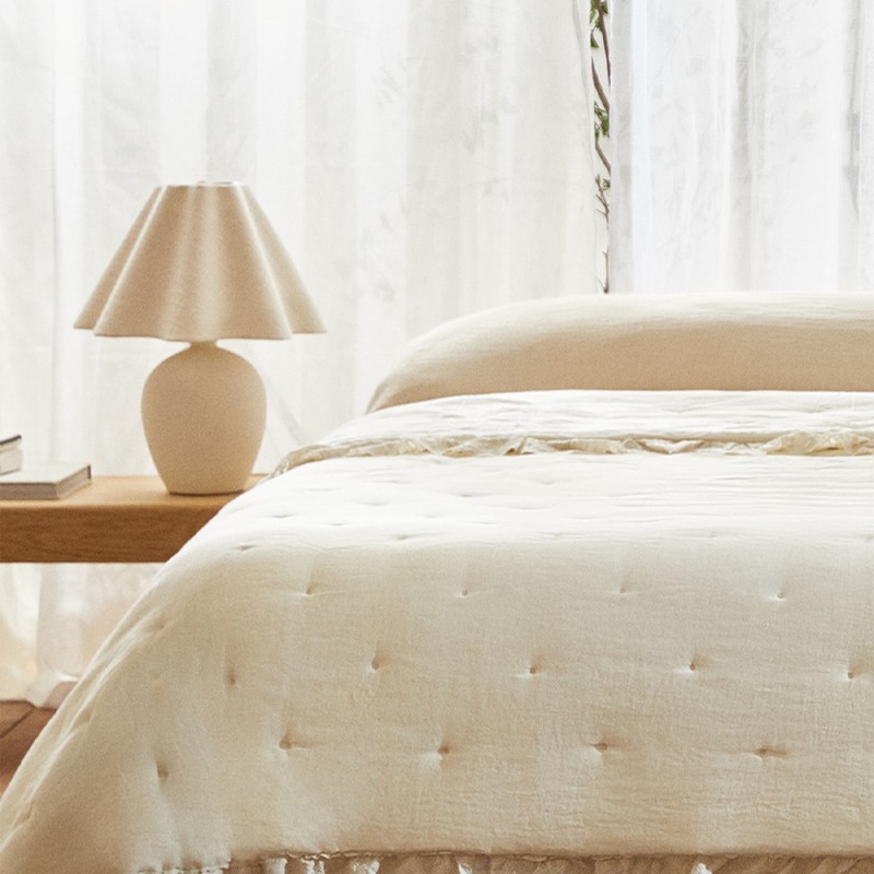 Frilled Linen Quilt from Zara
