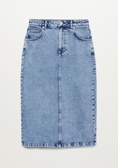 Midi Denim Skirt from Mango