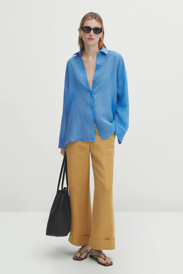 Suit Trousers With Turn-Up Hems  from Massimo Dutti 
