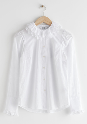 Embroidered Ruffle Blouse from & Other Stories