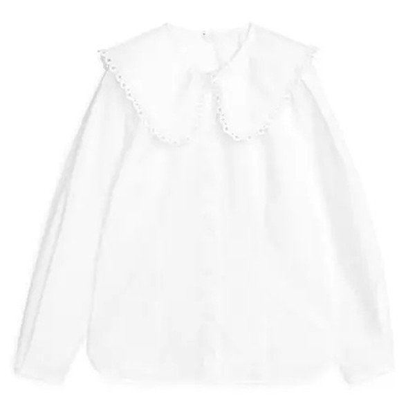 Embroidered Poplin Blouse from Arket