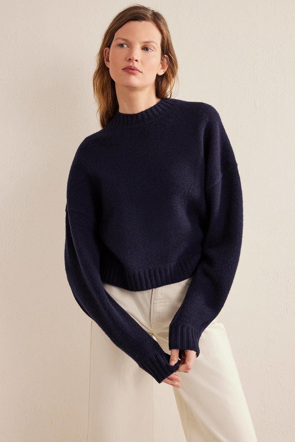 Brushed Wool Cropped Jumper from Boden