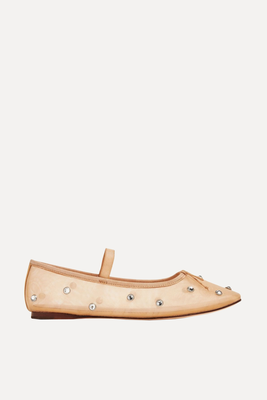 Leonie Crystal-Embellished Ballerina Shoes from Loeffler Randall