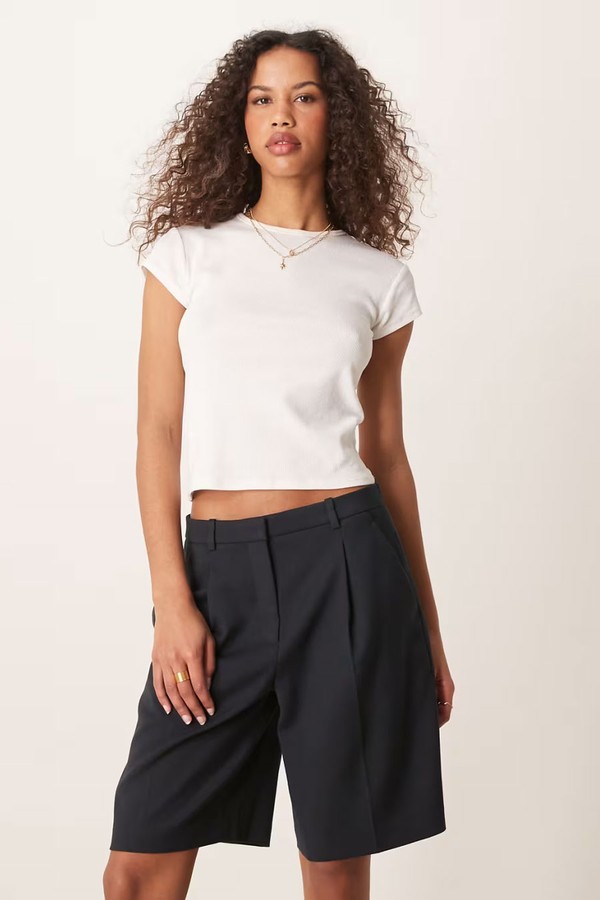 Mid Rise Bermuda Shorts from Abercrombie & Fitch