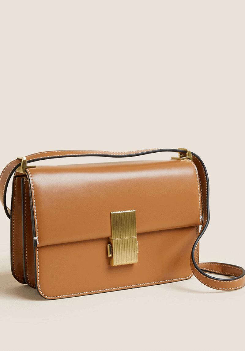 Faux Leather Cross Body Bag