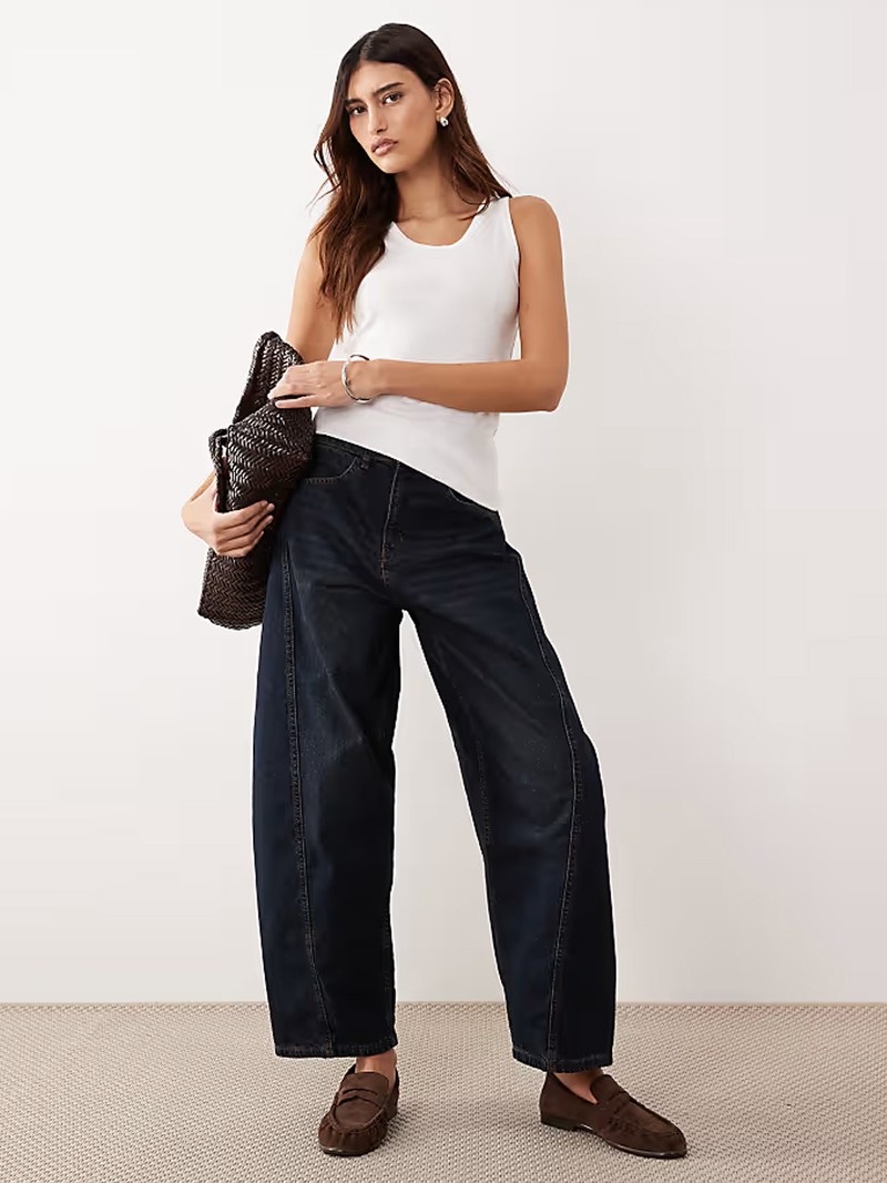 Franklyn Seam Detail Barrel Jeans from ARRANGE