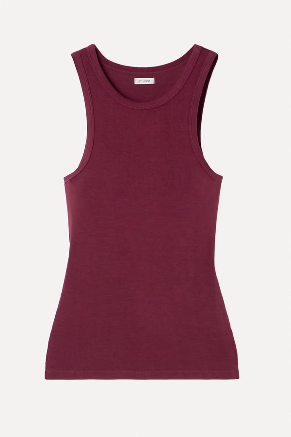 Tencel™ Lyocell-Blend Stretch-Jersey Tank from ST. AGNI