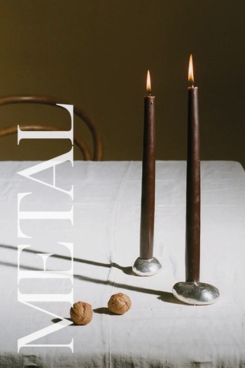 The Floating Pebble Candlesticks from Alighieri