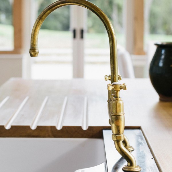 Aged Brass Ionian Tap from DeVOL