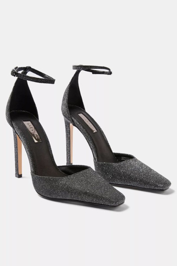Gloria Pewter Elongated Heels