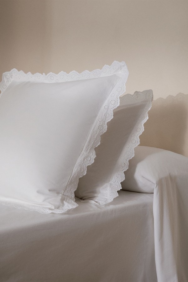 Home Embroidered Flounce Pillowcase from Mango