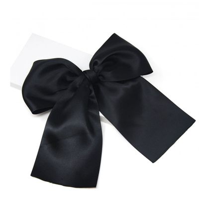 Black Satin Hair Bow from Johnny Loves Rosie