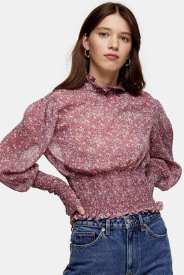 CONSIDERED Floral Print Recycled Polyester Blouse