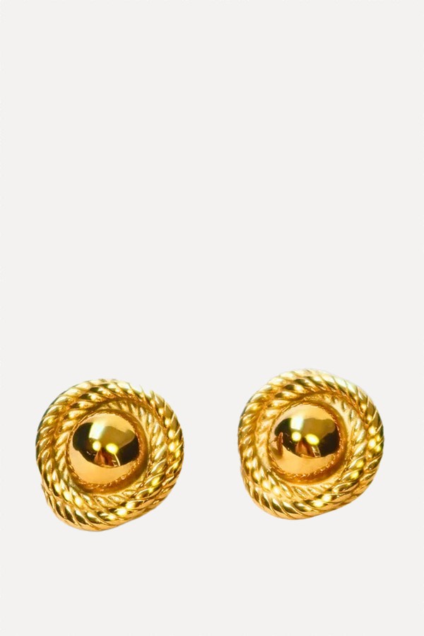 Iris Swirl Earrings from Dhana London