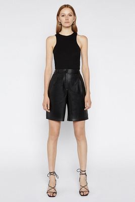 Faux Leather City Shorts from Warehouse