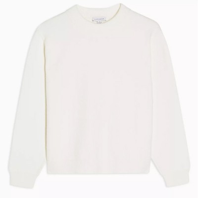 Ivory Plain Knitted Sweatshirt