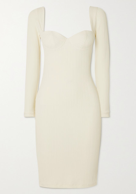 Laura Chain Embellished Open-Back Jersey Dress from Leslie Amon