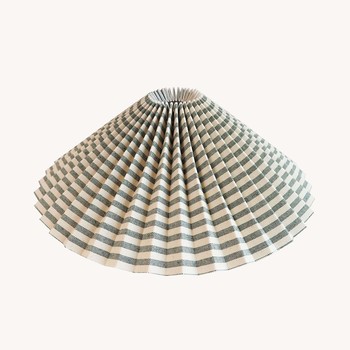 Forest Green Stripe Pleated Lampshade from Glassette