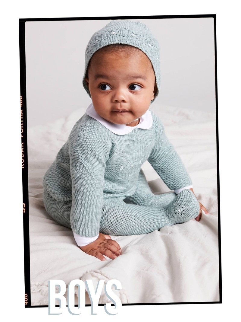 Openwork Contrast Dot Merino Wool Knitted Set from Pepa London