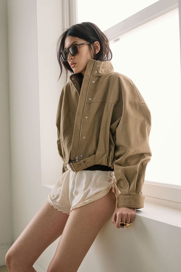 Denim Jacket With Belt