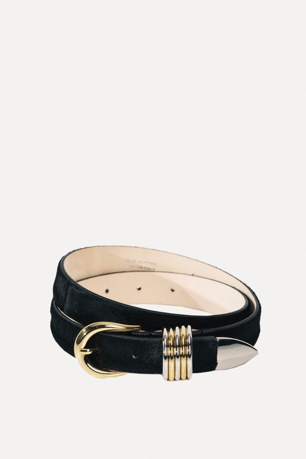 Hollyhock Ponyhair Mixed Metal Belt from Déhanche