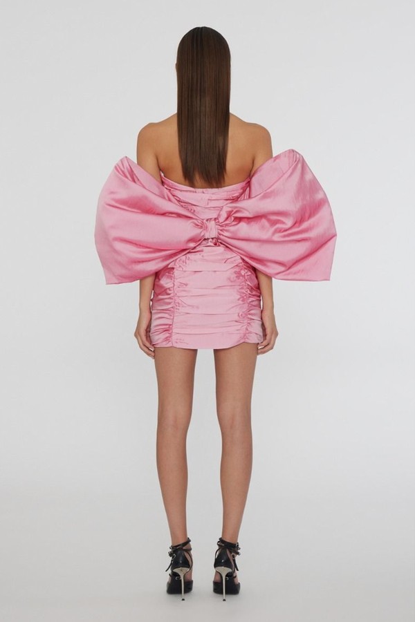 Sheer Satin Bow Dress from Rotate
