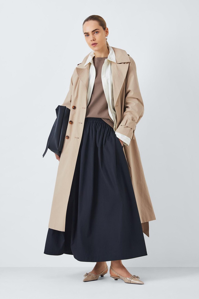 Crinkle Texture Trench Coat from John Lewis