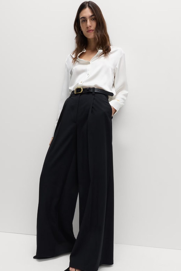 Pleated Wide Leg Trousers from Marks & Spencer