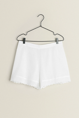 Cotton Shorts With Embroidery from Zara