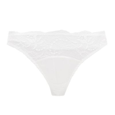 Signature Lace-Trimmed Satin Briefs from Fleur Of England