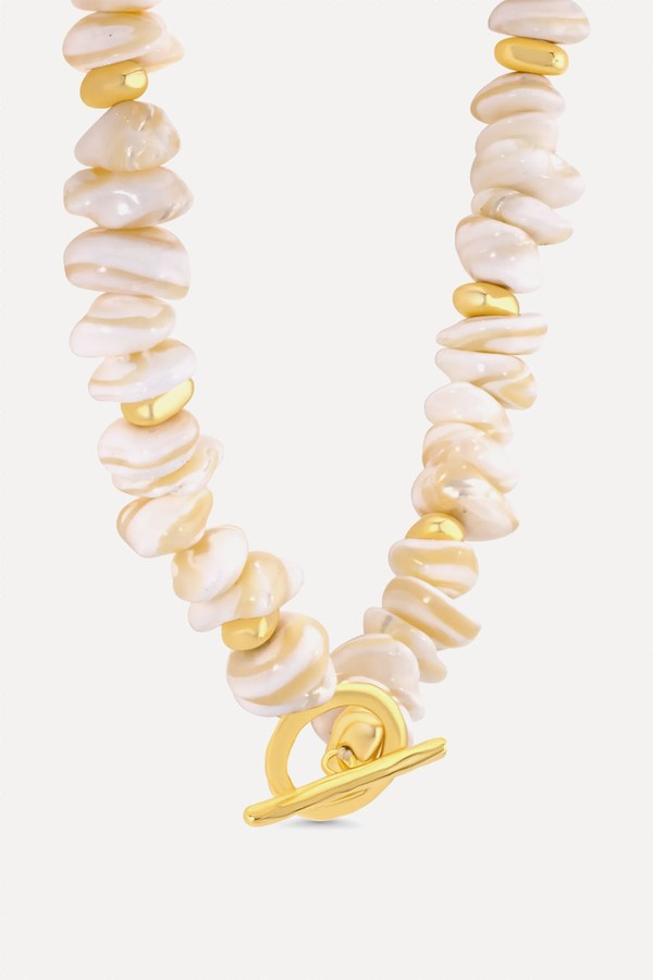 Shell Beaded T-Bar Necklace from Jewells
