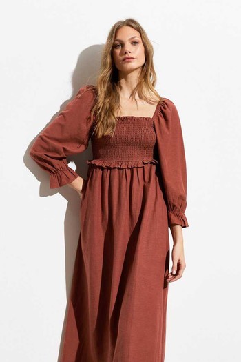 Square Neck Midi Dress from New Look