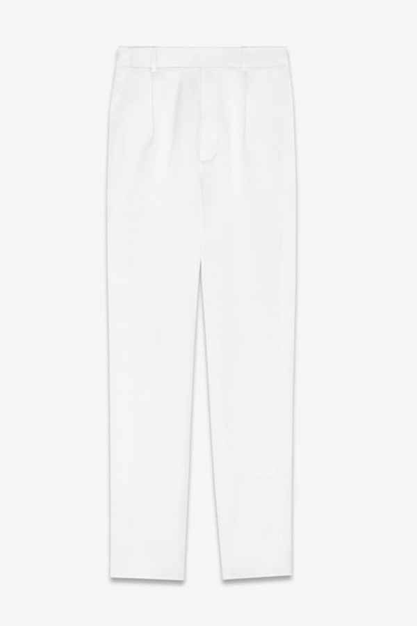 High-Rise Pants In Silk Satin from Saint Laurent