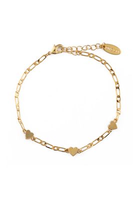 Multi Heart Figaro Chain Bracelet from Oriela