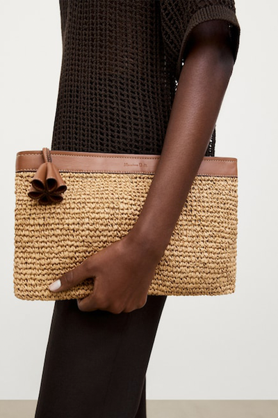 Raffia Pouch Bag from Massimo Dutti