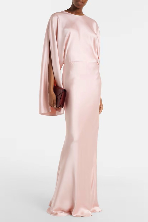 Reverse Obie Satin Gown from Norma Kamali