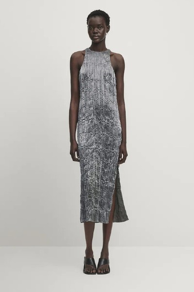 Creased-Effect Dress from Massimo Dutti 