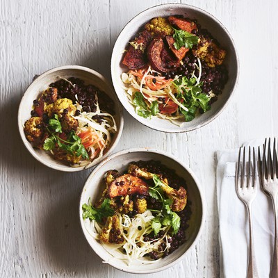 Cauliflower, Lentil And Sweet Potato Bowl